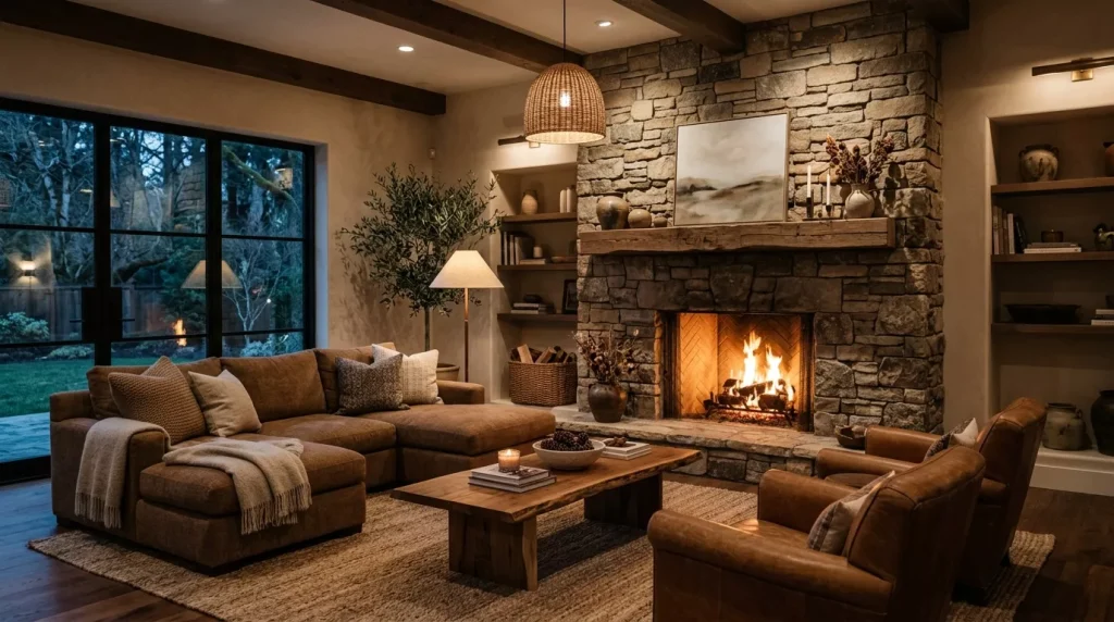 Warm Earthy Tones Living Room Ideas & Inspiration 11 luxury earthy living room centered 202606181927 6a34007c1707e