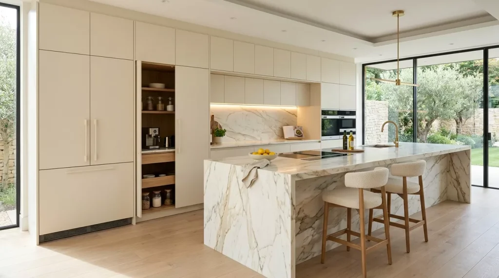 Flat Front Cabinet Ideas for a Modern Kitchen 8 luxury kitchen with cabinets island 202606282325 6a41671b1a048