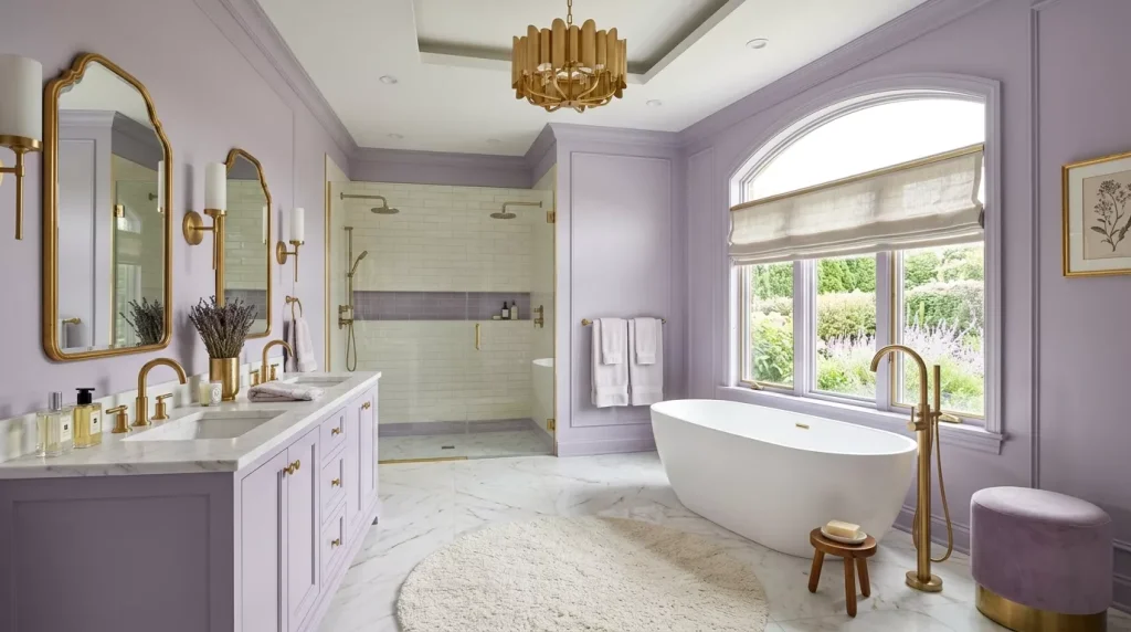 Lavender Bathroom Decor: Ideas & Inspiration 5 luxury lavender bathroom white m 202606132249 6a2d9869bb510 1