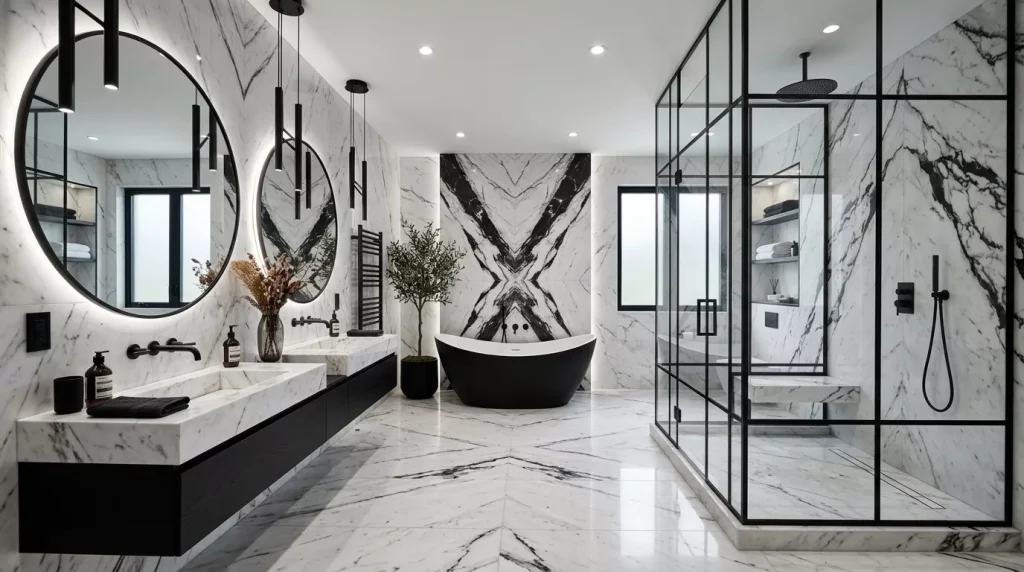 master bathroom black white tones 202606142007 6a2ec3d9beb5a