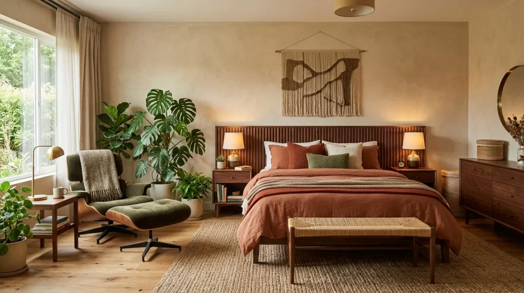 Mid-Century Modern Bedroom Ideas to Transform Your Spacee 17 mid century modern bedroom earth 202606091551 6a27f07461f1d