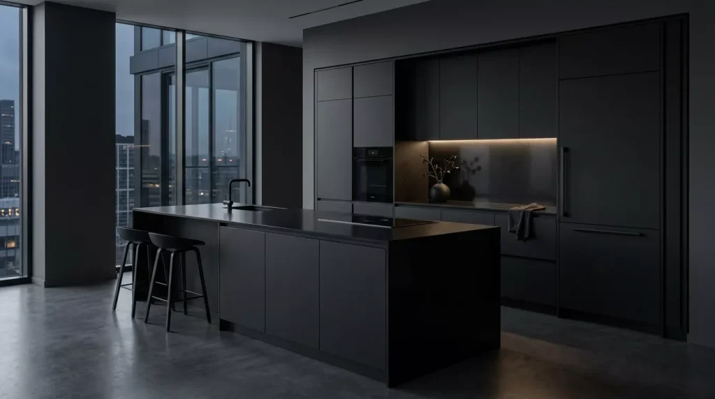 minimalist black kitchen aesthetic 202606122113 6a2c30249635b