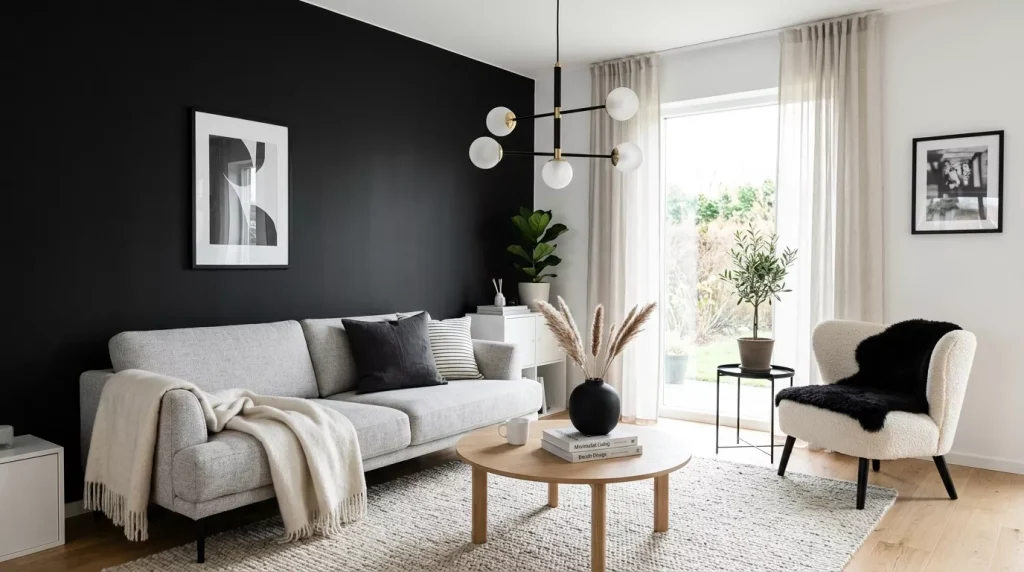 Black & White Living Room Decor Ideas & Inspiration 5 minimalist monochrome living room black 202606172129 6a32cbae07baa