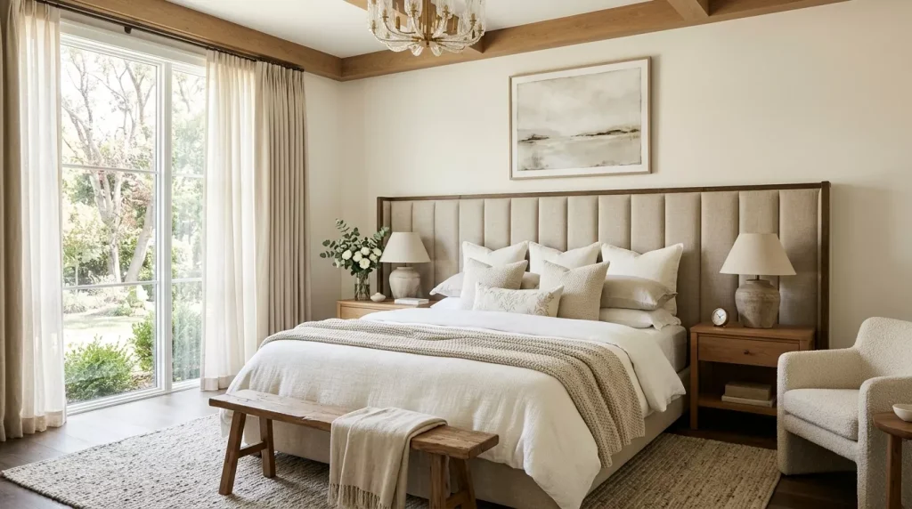 neutral bedroom with upholstered 202606111703 6a2aa4a9084c0