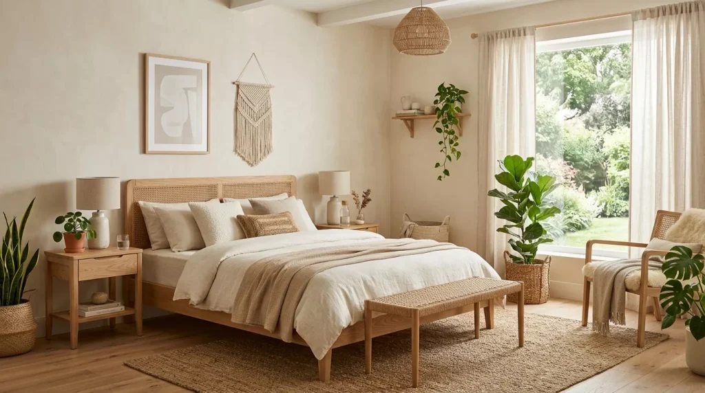neutral bedroom with wood furniture 202606111704 6a2aa4a584f60