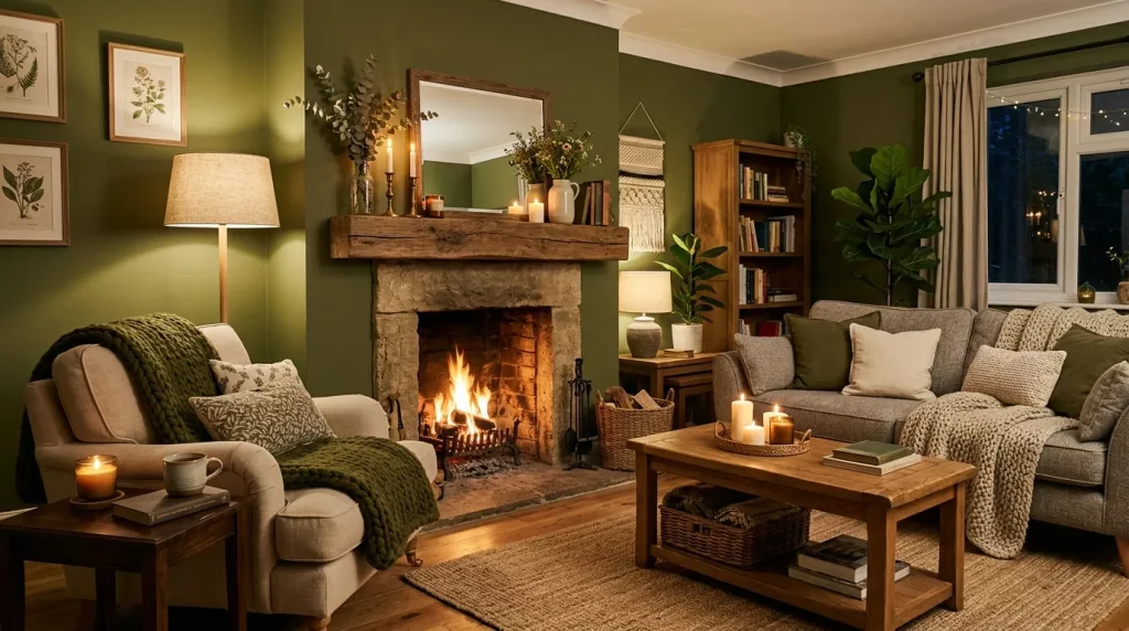 Olive Green Living Room Ideas That Actually Wow 7 olive green living room fireplac 202606192307 6a3585c78d2e9