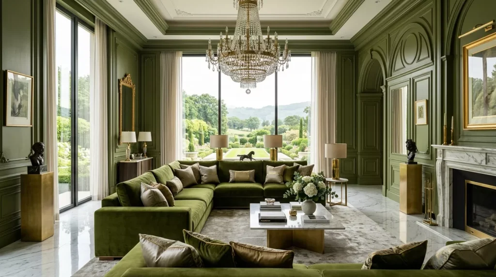 Olive Green Living Room Ideas That Actually Wow 1 olive green living room mansion 202606192310 1 6a358639093fb