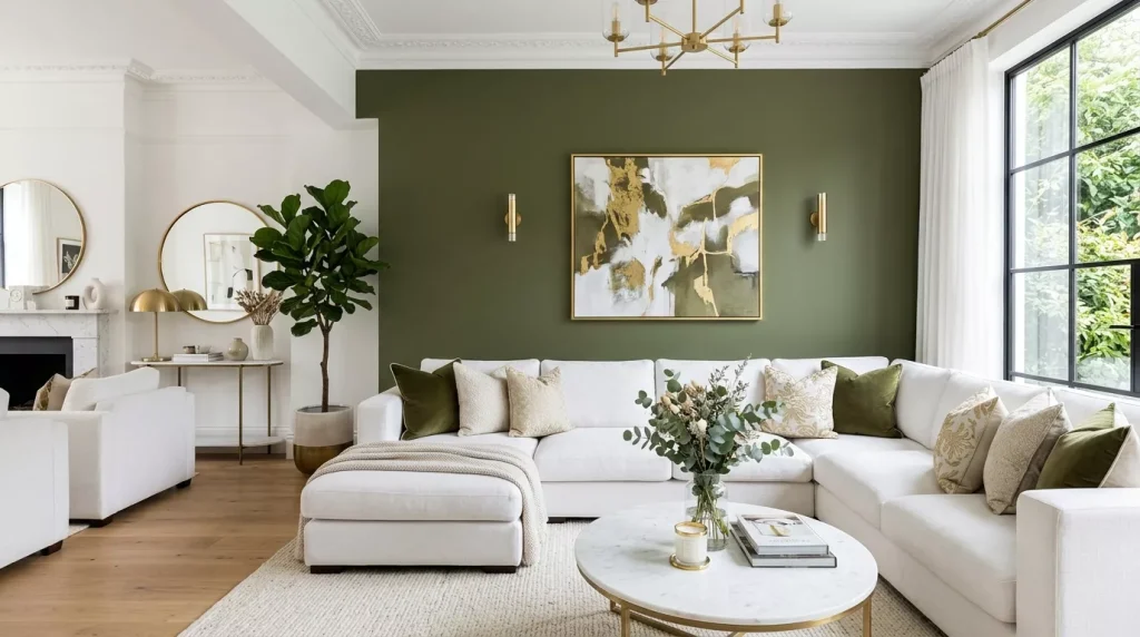 Olive Green Living Room Ideas That Actually Wow 12 olive green white living room 202606192307 6a3585c2e46e9