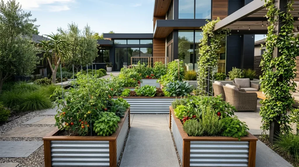 Raised Garden Bed Ideas for Every Yard & Budget 4 raised garden beds with vegetables 202606180025 6a32f51fa3093