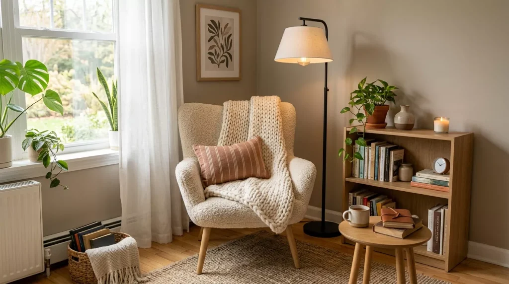 Budget Friendly Home Decor Ideas That Actually Work 15 reading nook with accent chair 202606272238 6a400b17455e4