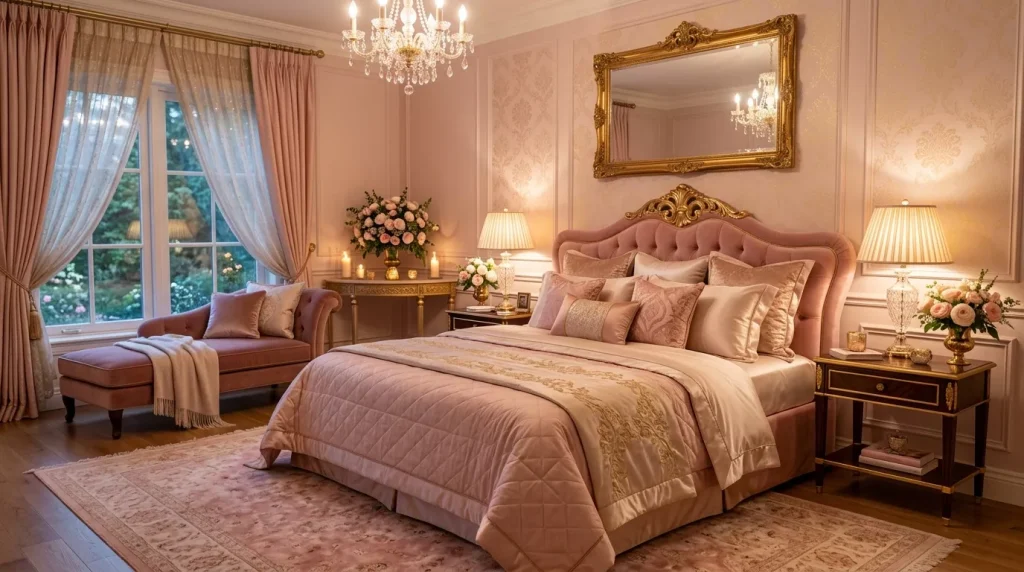 romantic bedroom pink gold decor 202606012340 6a1dd241b4011