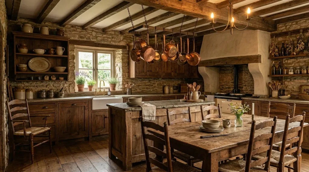 rustic kitchen with stone walls 202606031920 1 6a20389bcd1b7