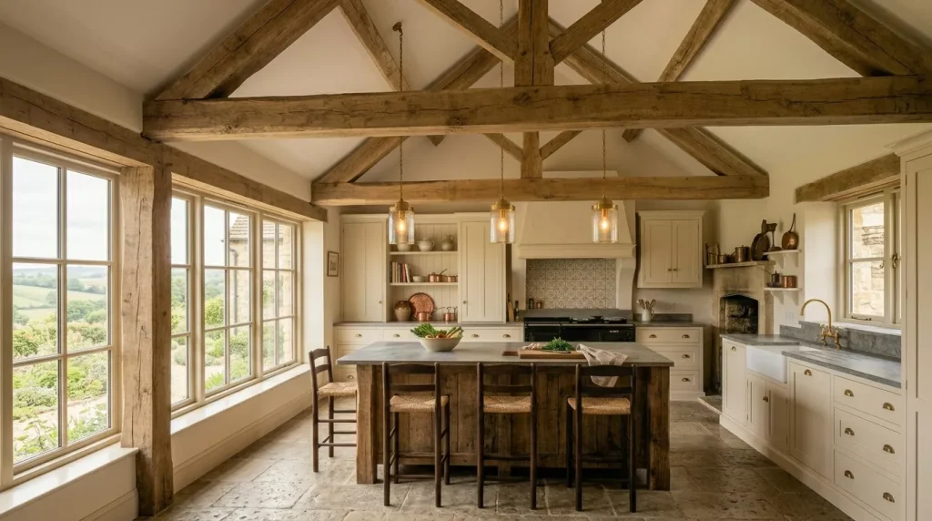 rustic kitchen with wood island 202606031921 6a20387a4cd3e