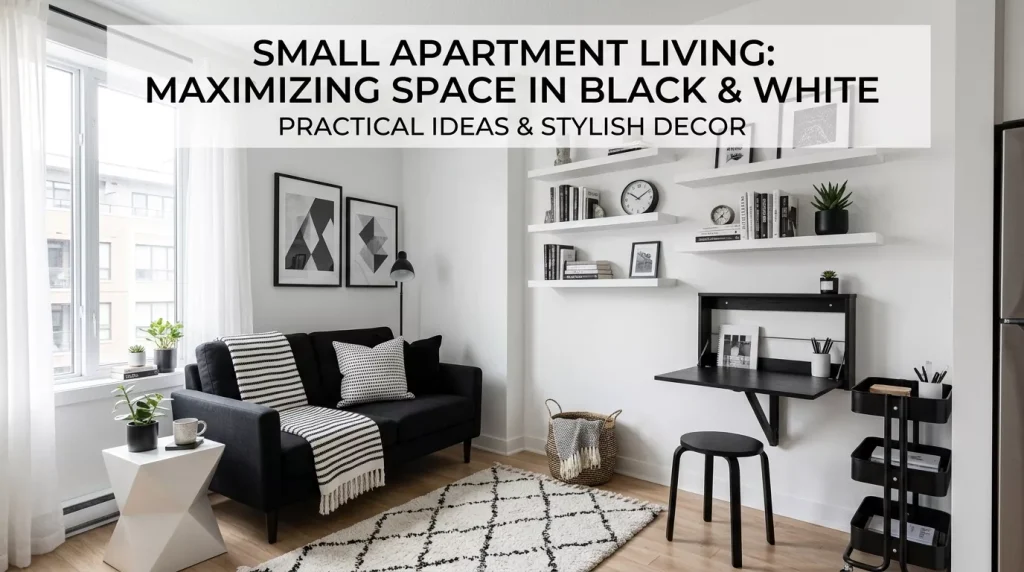 Black & White Living Room Decor Ideas & Inspiration 7 small apartment living room in 202606172129 6a32cbac7d0e7