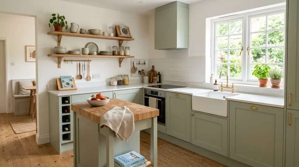 small kitchen with green cabinets 202607010007 6a4414450ab09