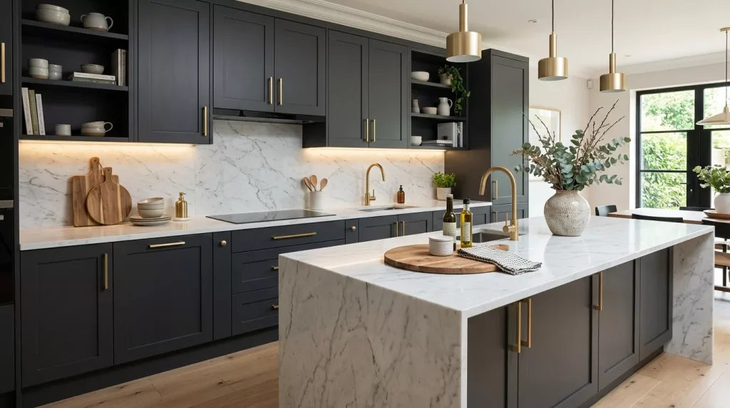 stylish kitchen dark cabinets gold 202606252230 6a3d665121d8e 1