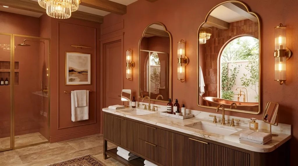 terracotta bathroom with gold ac 202606111802 6a2ab1ede2422