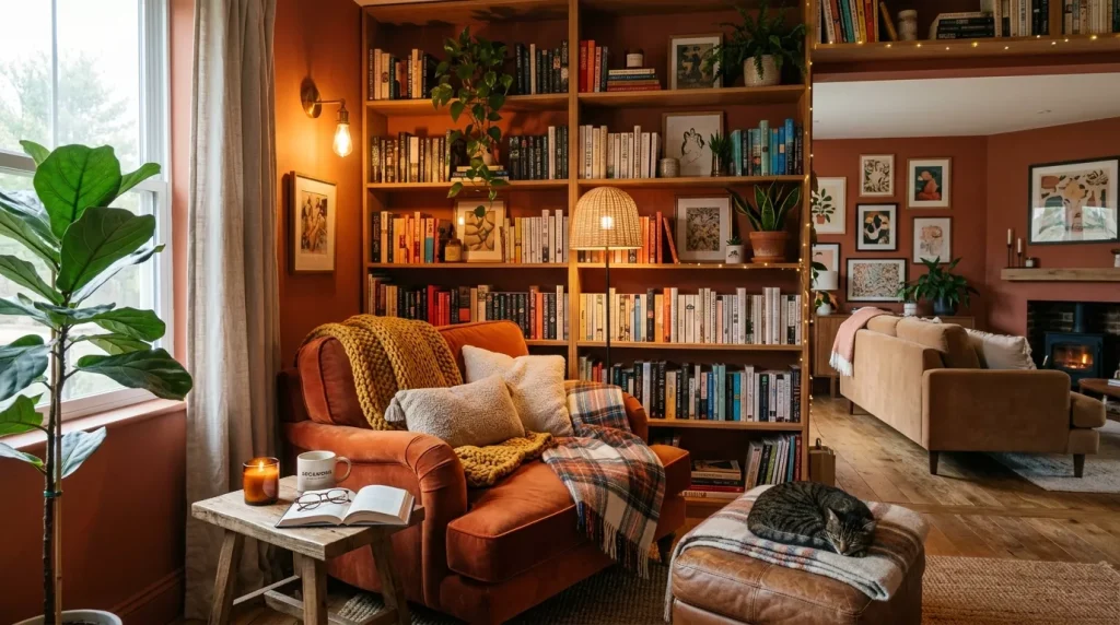 Terracotta Living Room Ideas: Cozy & Stylish Decor 12 terracotta living room reading nook 202606141740 6a2ea1937016e