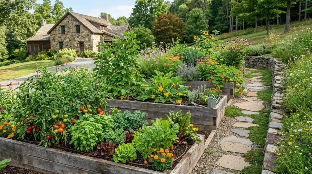 Raised Garden Bed Ideas for Every Yard & Budget 5 tiered garden beds with vegetabl 202606180025 6a32f51ee8d91