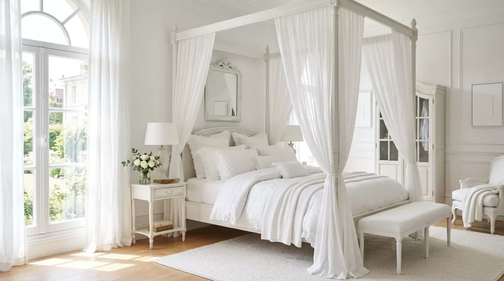 white bedroom with canopy bed 202606131921 6a2d67fe9392f