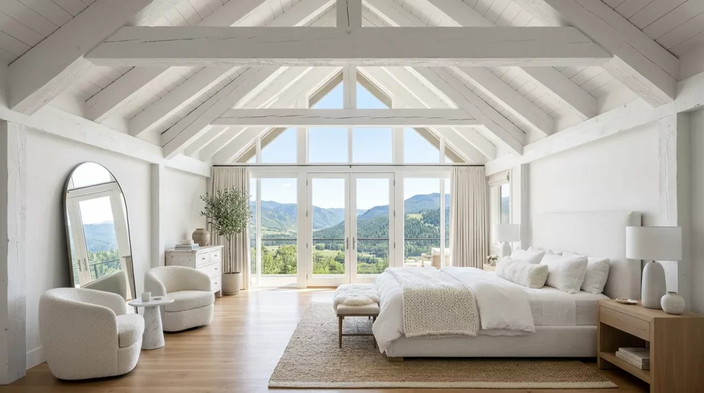 white bedroom with vaulted ceiling 202606131923 6a2d67fbc1ee1