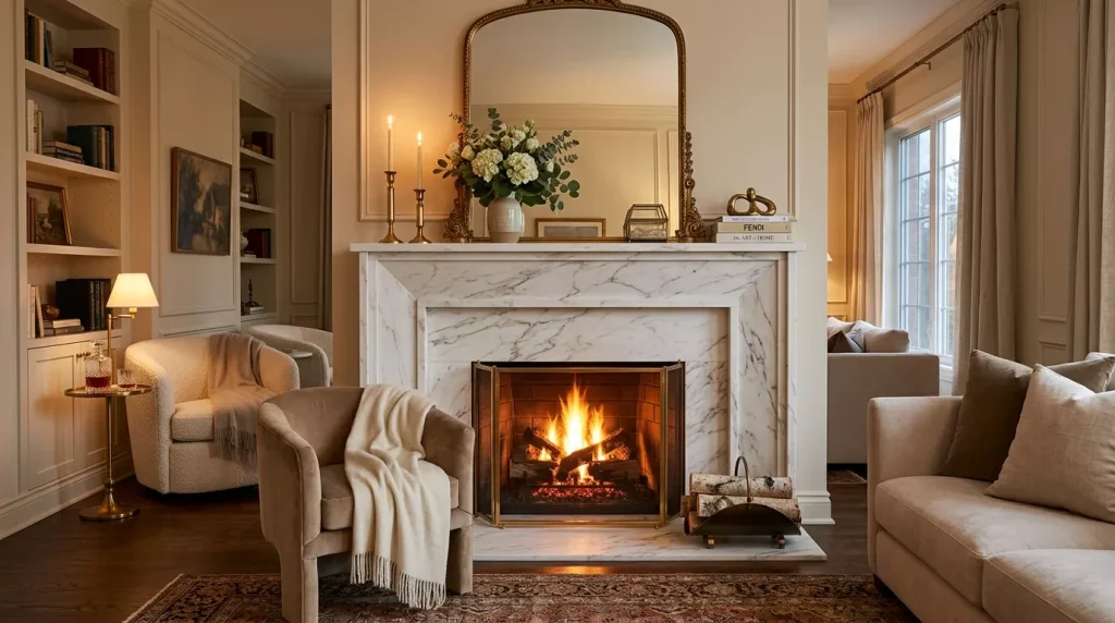 All White Home Decor Ideas: Style Every Room Right 8 white fireplace styling luxury a 202606121507 6a2bdae3d7443