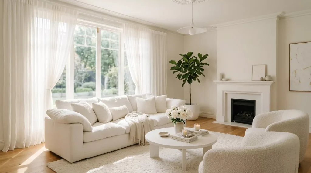 All-White Living Room Ideas: Design Tips & Inspiration 19 white living room with sunlight 202606121443 6a2bd4f1bdeda