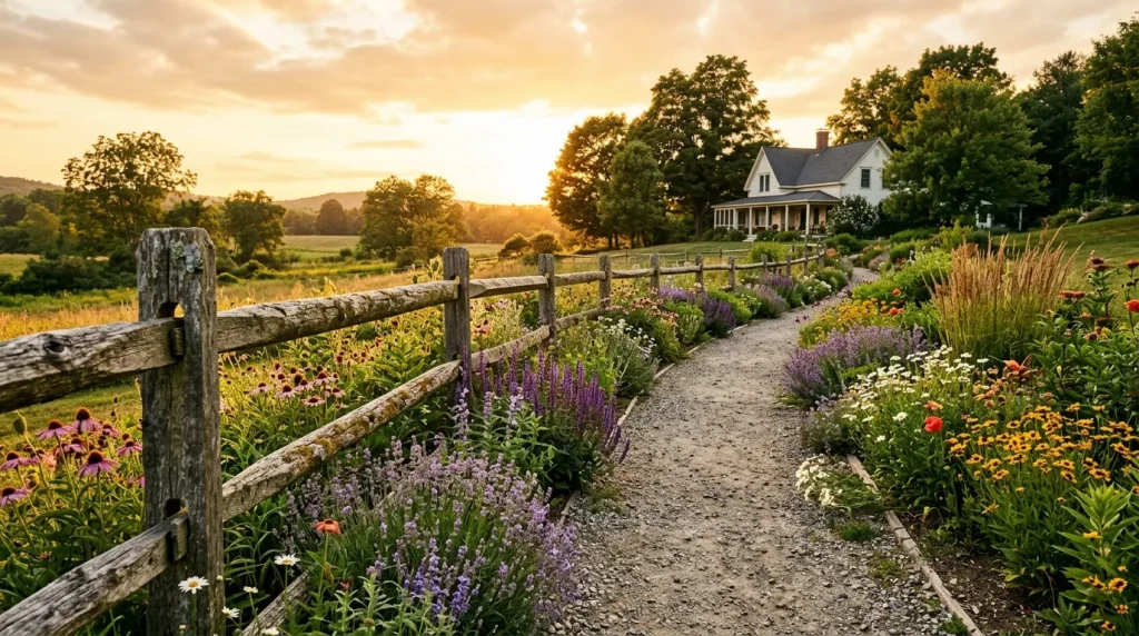wooden fence garden wildflowers 202606280130 6a40330965e02