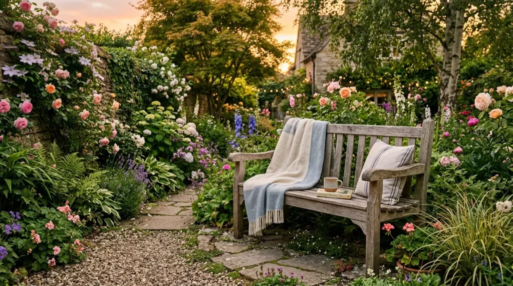 DIY Garden Projects: Ideas & Inspiration for Every Yard 7 wooden garden bench surrounded f 202606122123 6a2c32a92629a 1