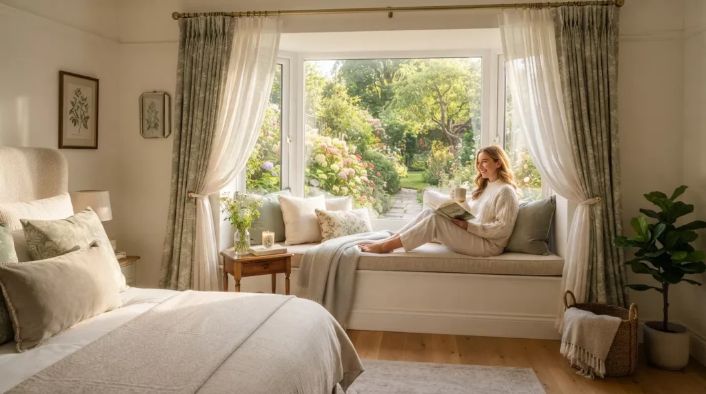 Bedroom Bench Ideas to Elevate Your Space 10 bedroom with window bench garden 202607050043 6a4962b14ccec