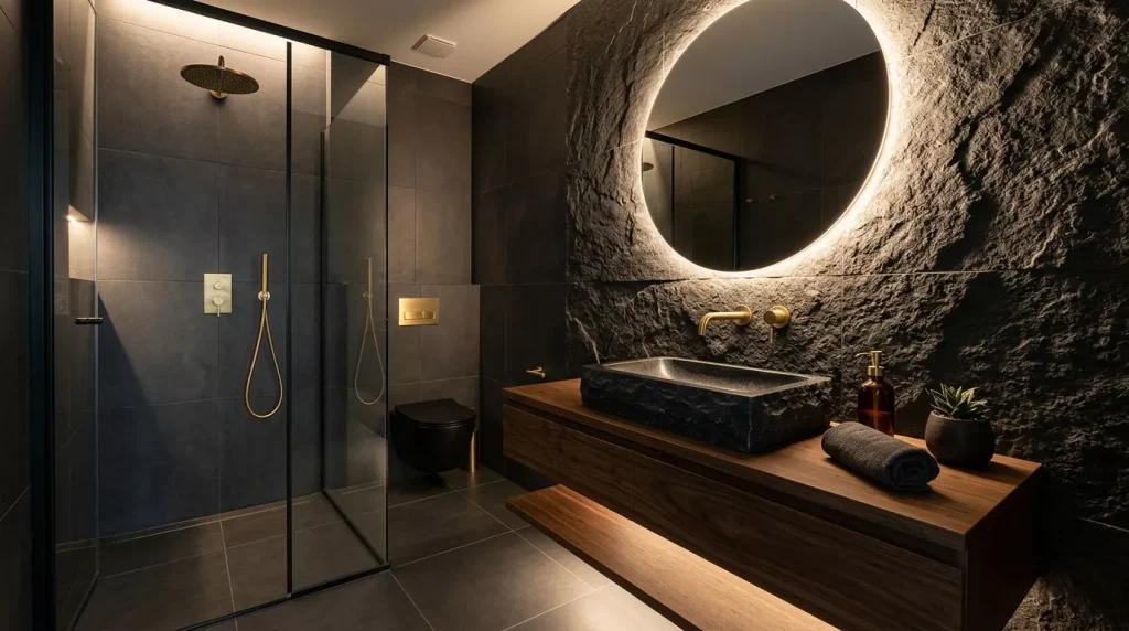 black bathroom matte charcoal tiles 202607062212 1 6a4be4918cdc0