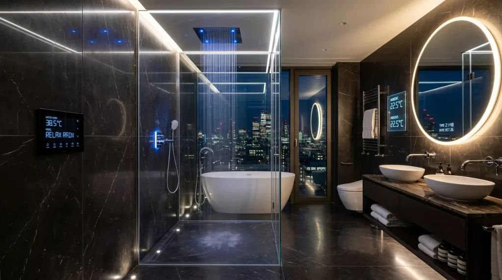 Rainfall Shower Head Ideas to Transform Your Bathroom 8 futuristic luxury bathroom digit 202607012254 6a45549ae9091