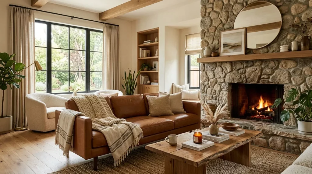 How to Choose the Right Sofa Color for Your Living Room 9 living room with leather sofa 202607052207 6a4a8f980c2e8