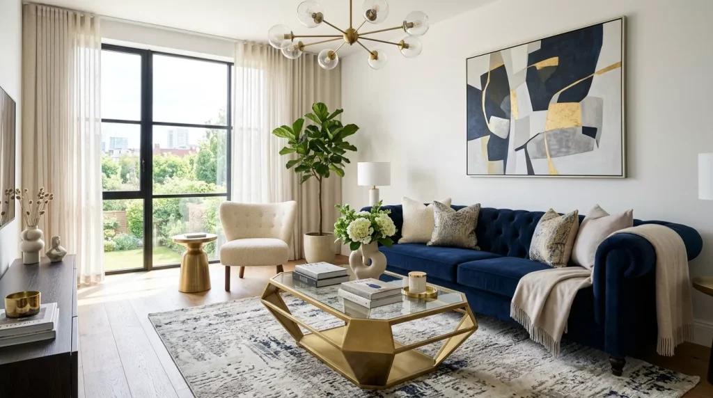 How to Choose the Right Sofa Color for Your Living Room 7 living room with navy sofa 202607052207 6a4a8f996a617