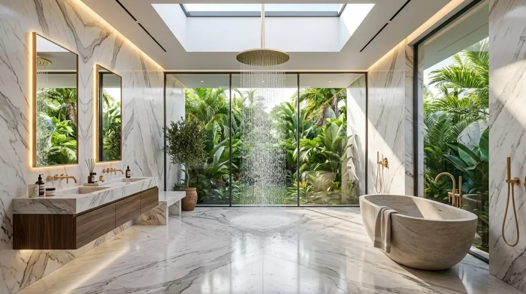 Rainfall Shower Head Ideas to Transform Your Bathroom 1 master bathroom luxury modern ma 202607012255 6a4554a25ea86 1