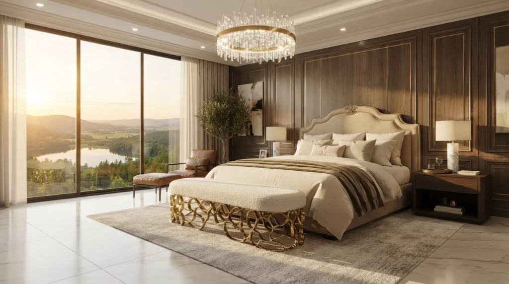 Bedroom Bench Ideas to Elevate Your Space 1 master bedroom with ivory bench 202607050045 6a4962d64c0b1 1