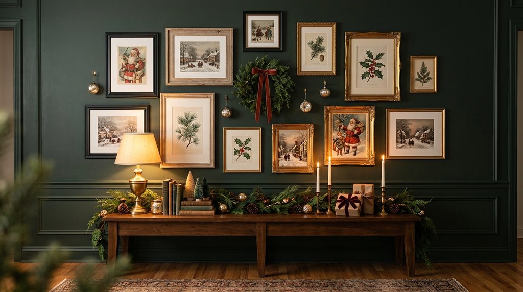 Christmas gallery wall
