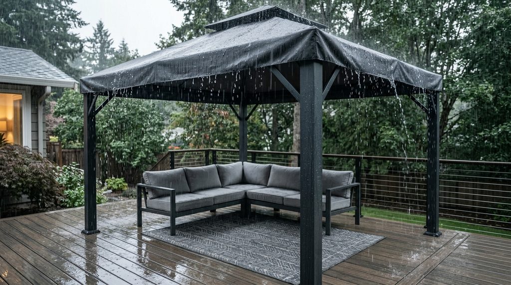 How to Waterproof an Outdoor Canopy: 11 Easy Ideas for Better Rain Protection 3 PVC coated canopy
