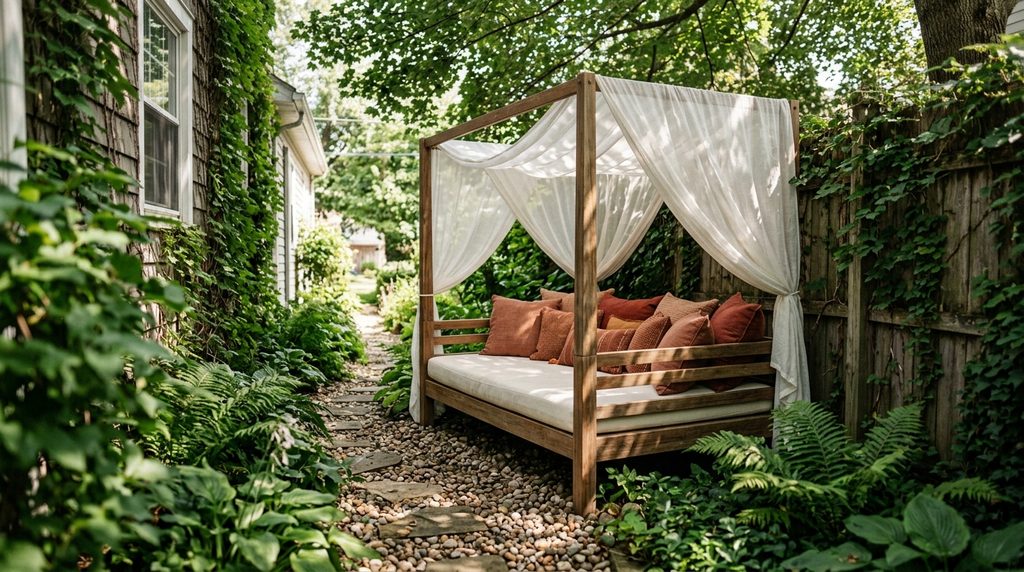 12 Stylish Canopy Ideas for Small Backyards 9 canopy daybed retreat