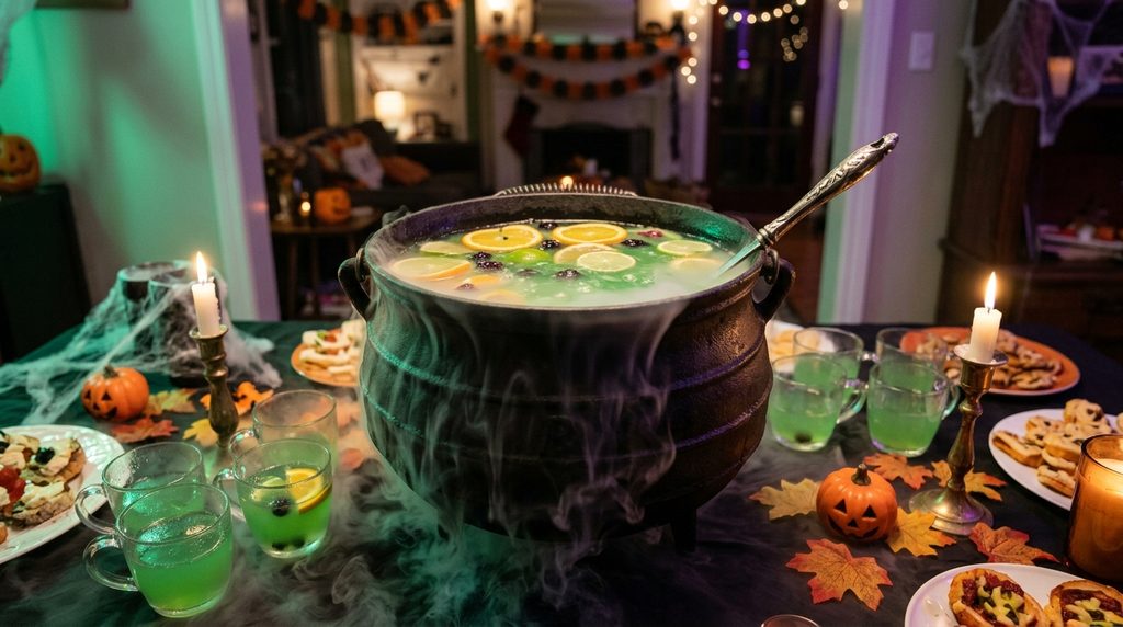 Cauldron punch bowl