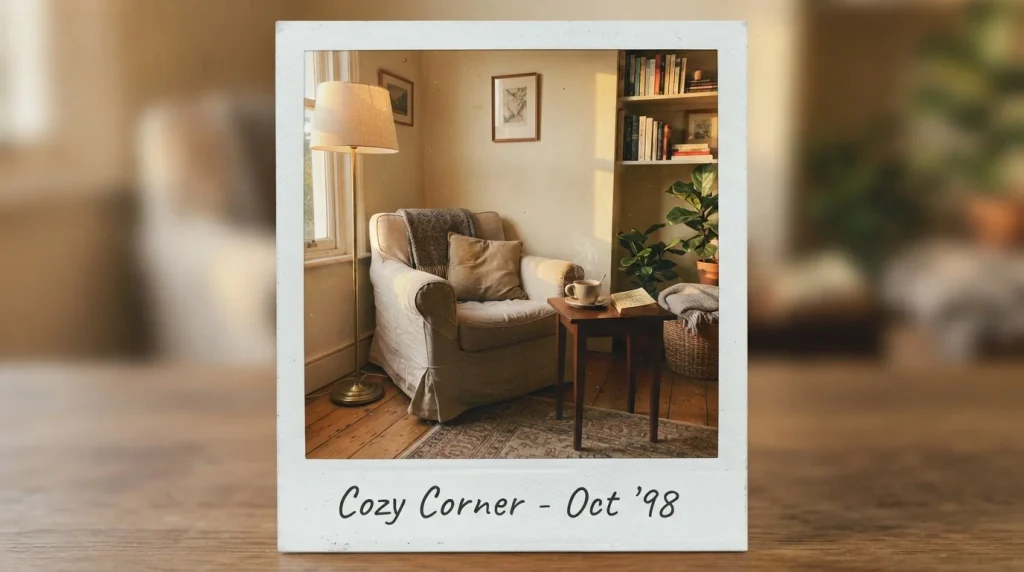 18 Budget Friendly Living Room Makeover: Cozy, Bold & Easy 8 Cozy reading corner with a thrifted armchair and floor lamp
