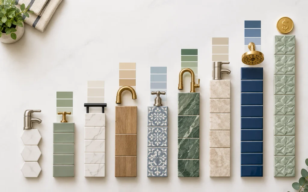 diy bathroom remodel on a budget materials chart