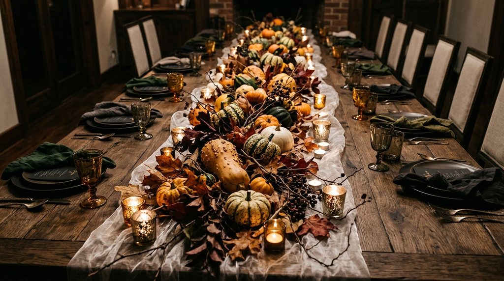 Gourd garland table