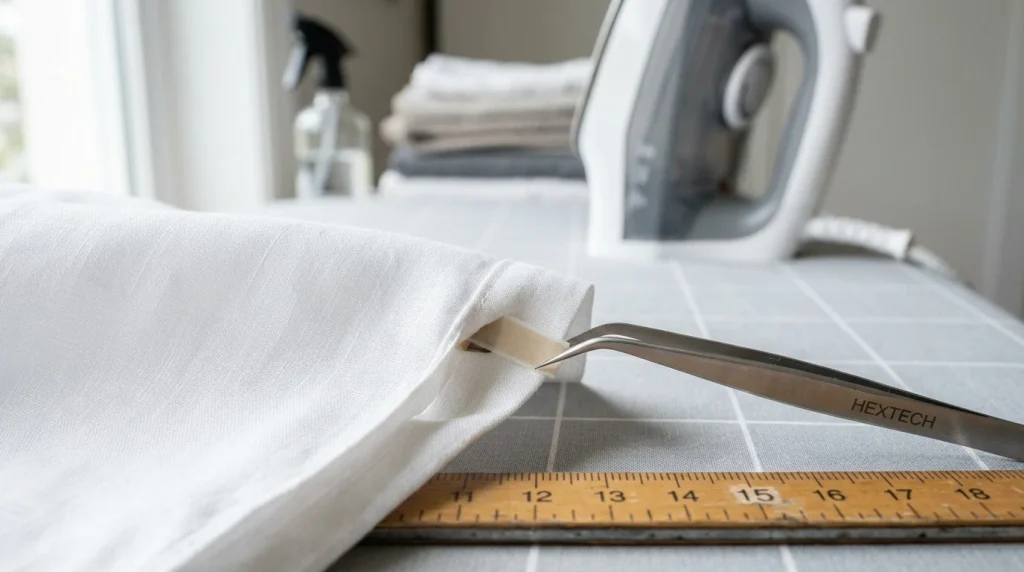 No Sew Window Valance Ideas: 30 Easy DIY Looks for Any Room 3 Iron-on hem tape inside a folded valance edge
