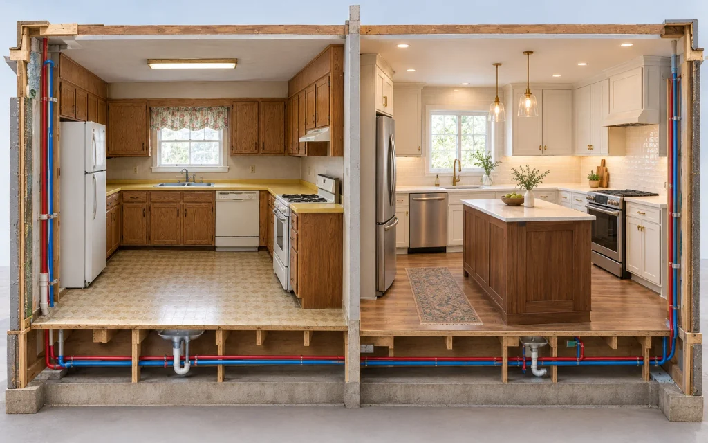 How to Remodel a Kitchen on a Budget: 18 Smart Ideas 3 keep existing kitchen layout remodel