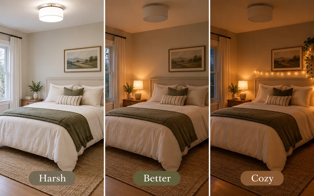  Bedroom lighting from harsh to cozy