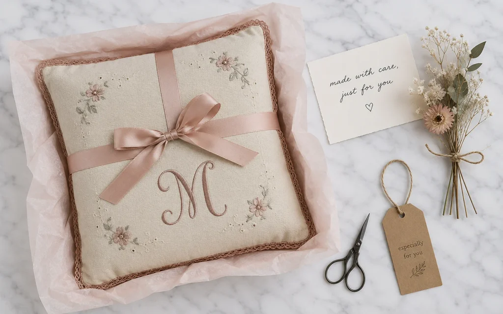 Placemat Pillow Ideas: 27 Easy No-Sew DIY Projects to Try 26 monogram placemat pillow gift for mom