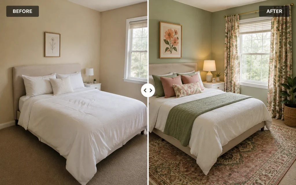 17 Bedroom Decor Ideas for a Girl: Cozy, Chic & Aesthetic 12 Before and after new room decor ideas for a girls bedroom makeover
