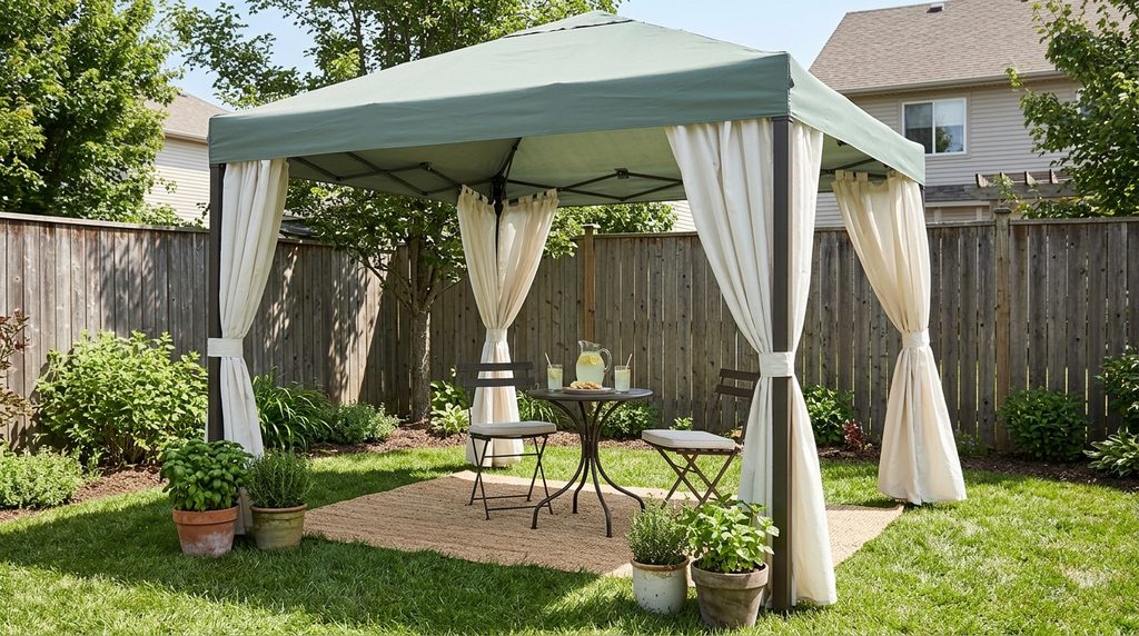12 Stylish Canopy Ideas for Small Backyards 2 pop-up gazebo