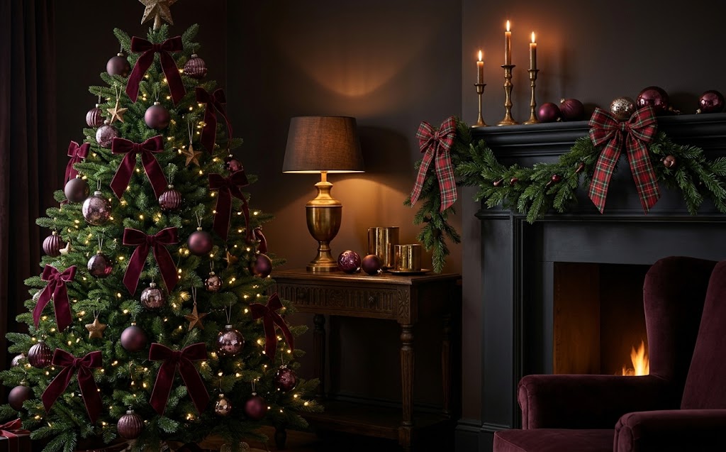 red-christmas-tree-ideas-2026-burgundy-wine